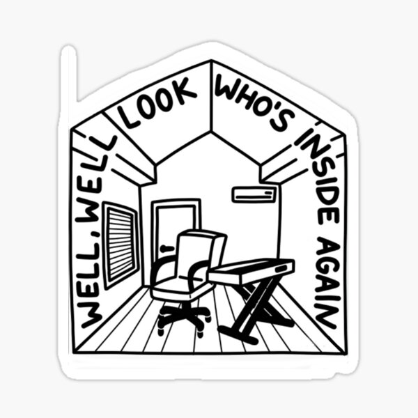 Item preview, inside bo burnham "well well, look who's inside again" sticker designed and sold by aestheticvibing.