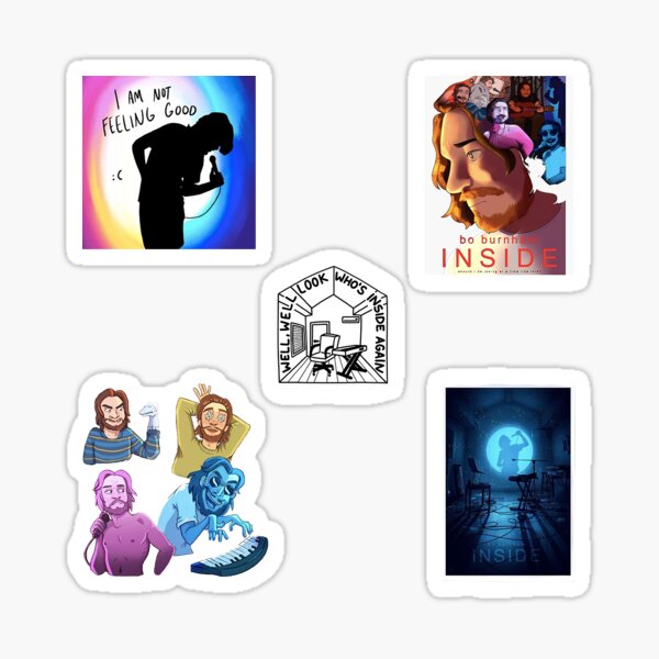 Item preview, inside bo burnham sticker sheet designed and sold by aestheticvibing.