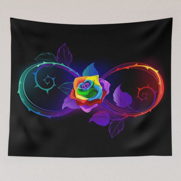 Item preview, Bright Infinity with Rainbow Rose designed and sold by Blackmoon9.