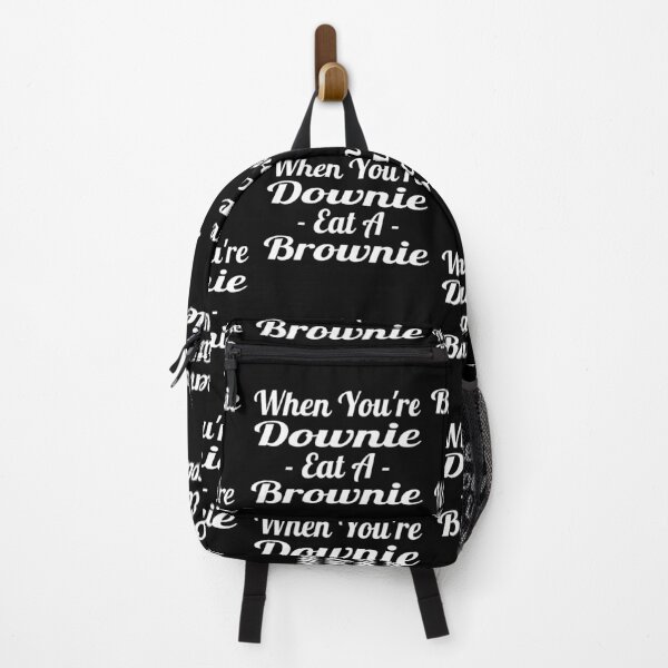 Item preview, When You Are Downie Eat A Brownie Typography Quote in Vintage Style - Funny designed and sold by Vasabi88.