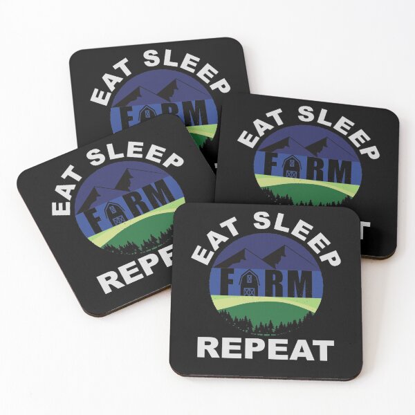 Item preview, Eat Sleep Farm Repeat designed and sold by FridPix.