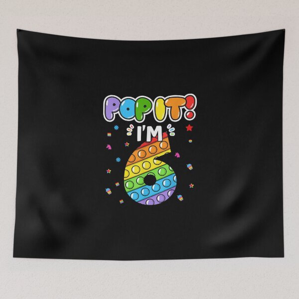 Item preview, Birthday Kids Pop It I am 6 years old 6th Birthday Fidget designed and sold by KajaSzulc.