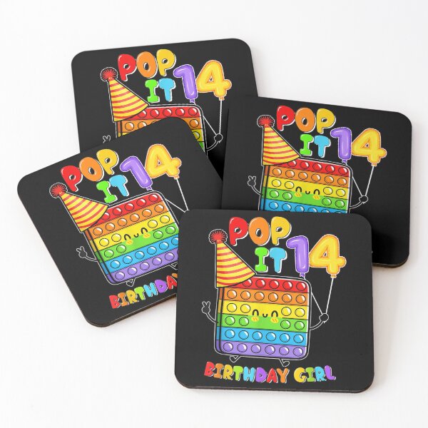 Item preview, Colorful Gameboard 14th Fidget Pop It Birthday Girl Party designed and sold by KajaSzulc.