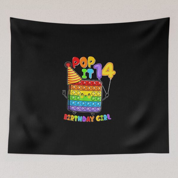 Item preview, Colorful Gameboard 14th Fidget Pop It Birthday Girl Party designed and sold by KajaSzulc.