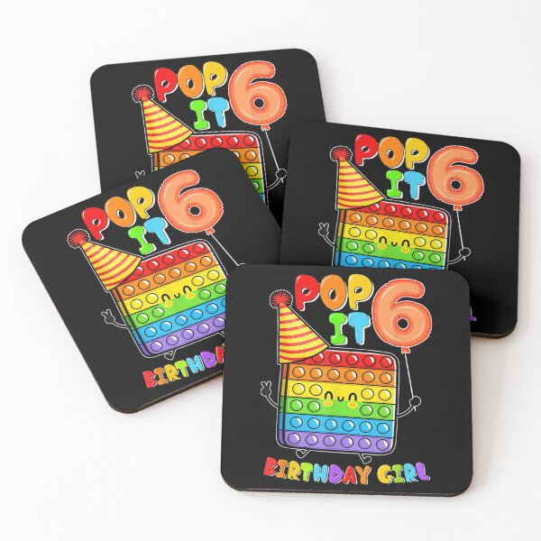 Item preview, Colorful Gameboard 6th Fidget Pop It Birthday Girl Party designed and sold by KajaSzulc.