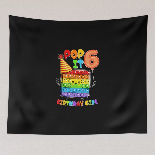 Item preview, Colorful Gameboard 6th Fidget Pop It Birthday Girl Party designed and sold by KajaSzulc.