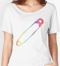 Safety Pin Solidarity - rainbow safety pins Women's Relaxed Fit T-Shirt