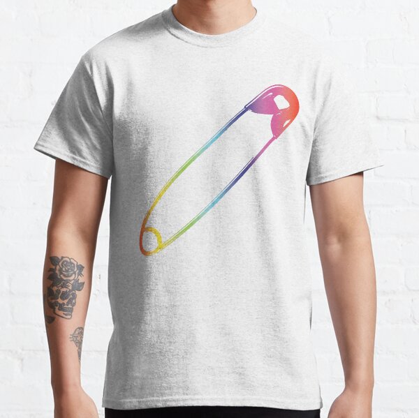 Safety Pin Solidarity - rainbow safety pins Classic T-Shirt