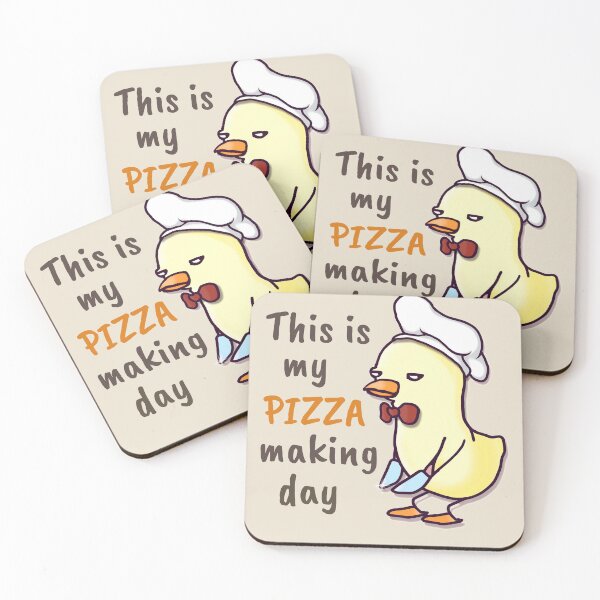 Item preview, This Is My Pizza Making Custom Item Word - Kawaii Duck With a Knife designed and sold by ViewerEqualsPhoton.