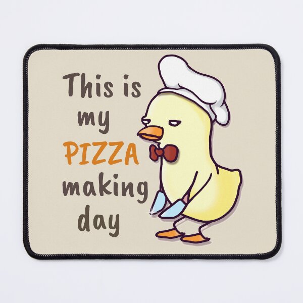 Item preview, This Is My Pizza Making Custom Item Word - Kawaii Duck With a Knife designed and sold by ViewerEqualsPhoton.