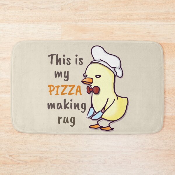 Item preview, This Is My Pizza Making Custom Item Word - Kawaii Duck With a Knife designed and sold by ViewerEqualsPhoton.