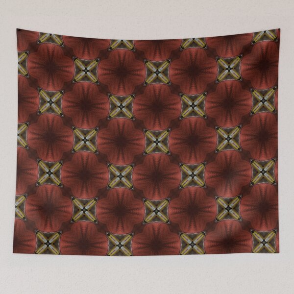 Item preview, Red and black repeating geometric pattern designed and sold by RoguePixel.