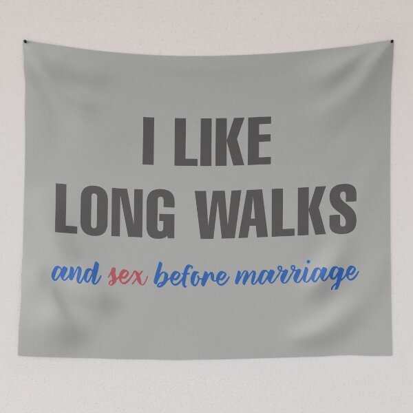 Item preview, I LIKE LONG WALKS AND SEX BEFORE MARRIAGE SHIRT designed and sold by aydapadi.
