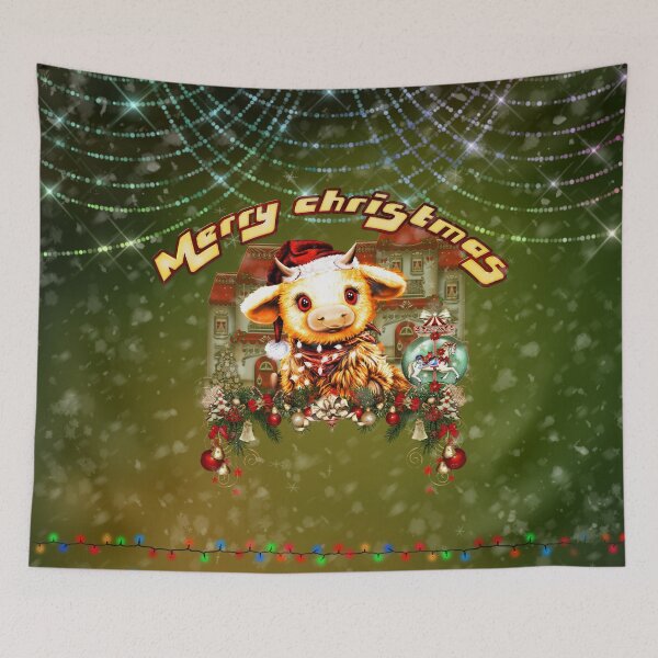 Item preview, Merry christmas cute little cow designed and sold by nicky2342.