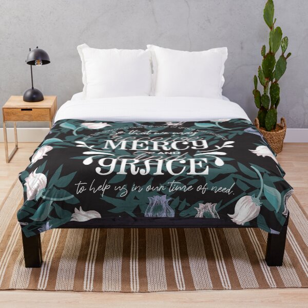 Item preview,  Hebrew 4:16 quotes with floral art black ver designed and sold by FlinArt.