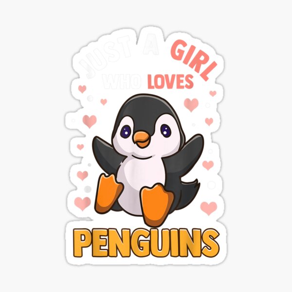  Womens Penguin for Girls Women Just a Girl who Loves Penguins  V-Neck T-Shirt : Clothing, Shoes & Jewelry