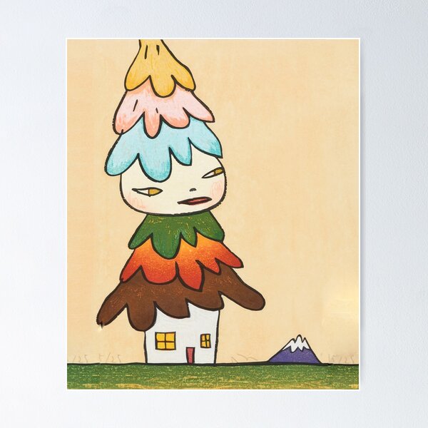 Item preview, Yoshitomo Nara Mushroom House Tshirt - Yoshitomo Nara Mushroom House Poster designed and sold by odincap.