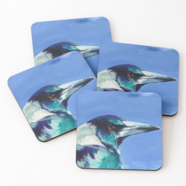 Item preview, One of the Locals - acrylic magpie painting. designed and sold by Cat Leonard.