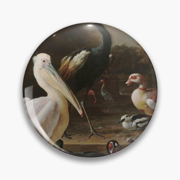 Item preview, A pelican and other birds, large white bird, melchior de hondecoeter designed and sold by Mauswohn.