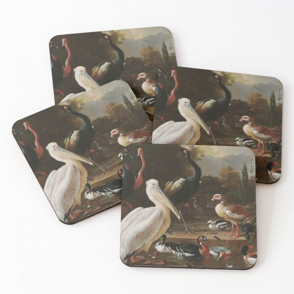 Item preview, A pelican and other birds, large white bird, melchior de hondecoeter designed and sold by Mauswohn.