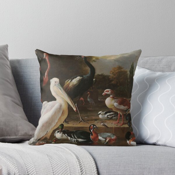 Item preview, A pelican and other birds, large white bird, melchior de hondecoeter designed and sold by Mauswohn.