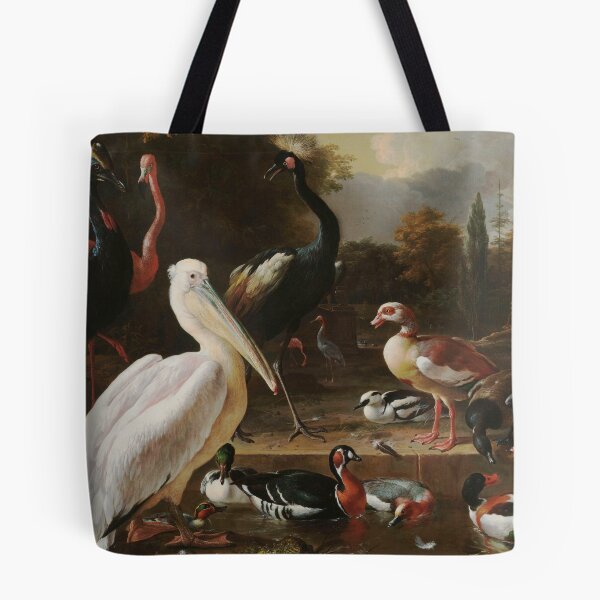 Item preview, A pelican and other birds, large white bird, melchior de hondecoeter designed and sold by Mauswohn.