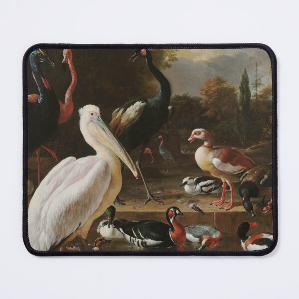 Item preview, A pelican and other birds, large white bird, melchior de hondecoeter designed and sold by Mauswohn.