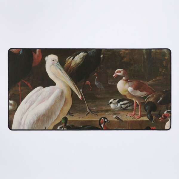 Item preview, A pelican and other birds, large white bird, melchior de hondecoeter designed and sold by Mauswohn.