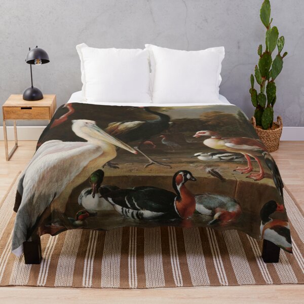 Item preview, A pelican and other birds, large white bird, melchior de hondecoeter designed and sold by Mauswohn.
