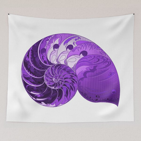 Item preview, Shaded Tears of the Indigo Nautilus - Geometric Art - Septcho21 designed and sold by Amanda Lucas.