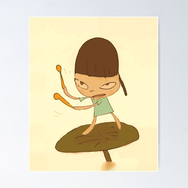 Item preview, Yoshitomo Nara Butterbur Poster - Yoshitomo Nara Butterbur Sticker designed and sold by odincap.
