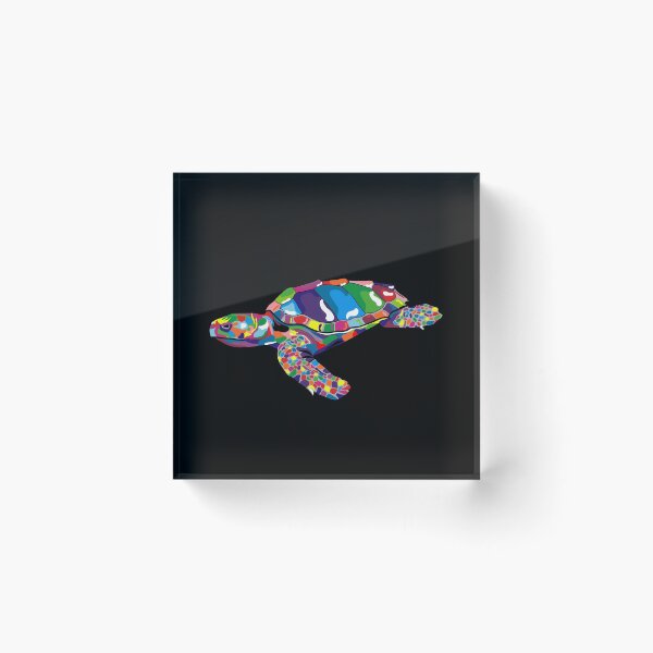 Item preview, Colorful Color Blocked Turtle designed and sold by SharniArt.
