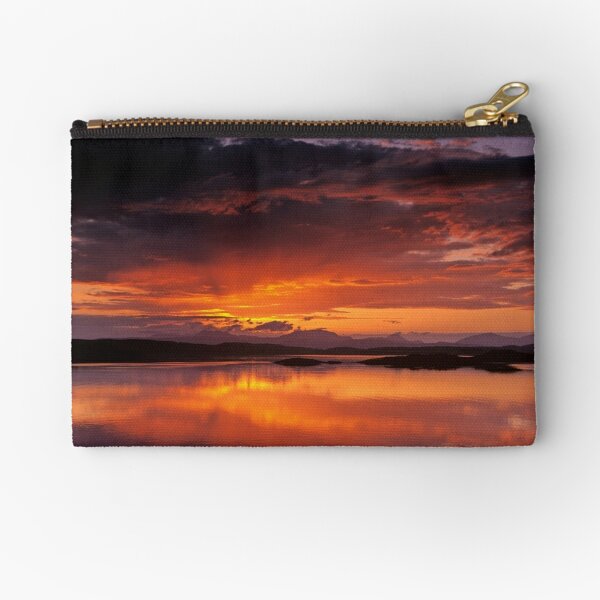 Sunset over the Isles from Craobh Haven Zipper Pouch