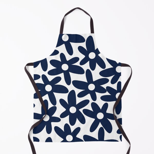 Item preview, Daisy Time Floral Pattern in Nautical Navy Blue and White designed and sold by kierkegaard.