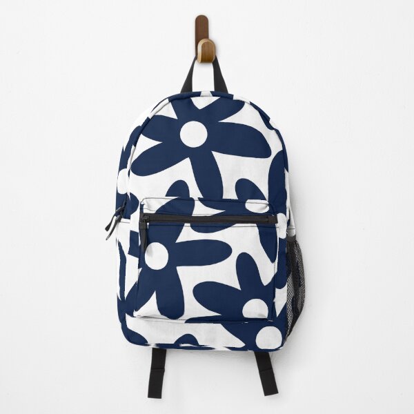 Item preview, Daisy Time Floral Pattern in Nautical Navy Blue and White designed and sold by kierkegaard.