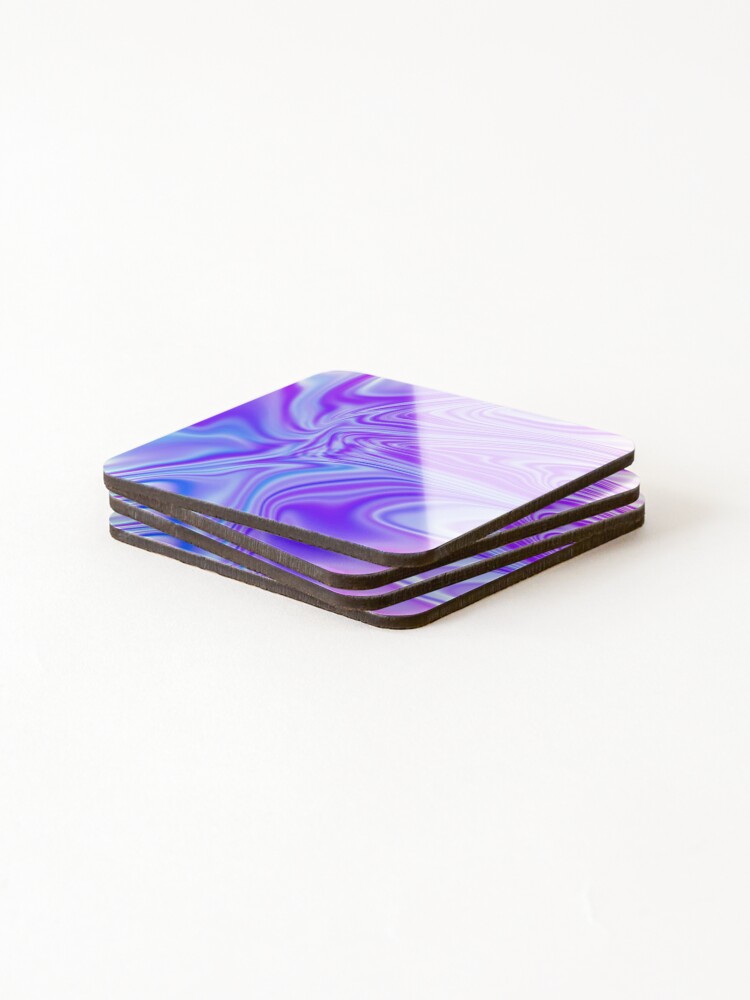 Thumbnail 4 of 5, Coasters (Set of 4), Purple Ripple designed and sold by sdjames.
