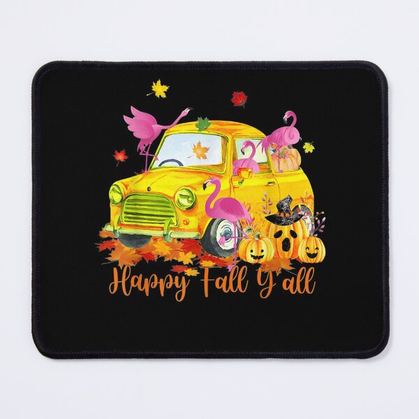 Item preview, Happy Fall Yall Flamingo Truck Pumpkin Autumn Thanksgiving designed and sold by KajaSzulc.