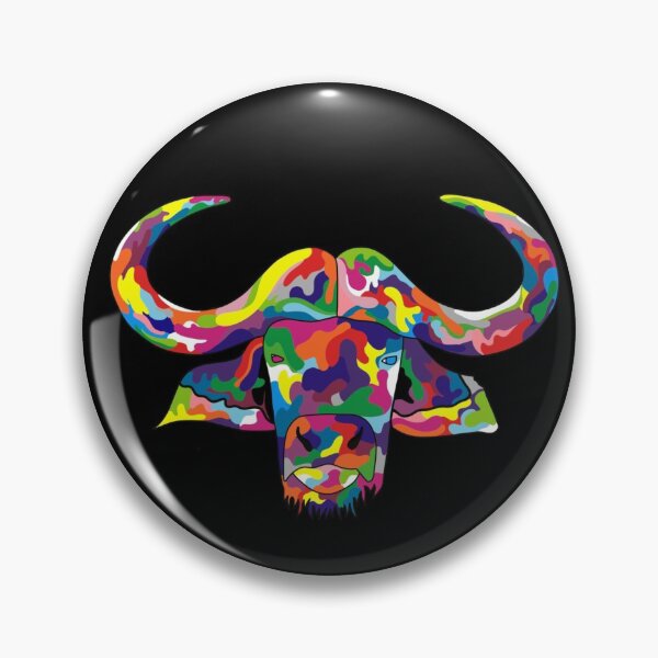 Item preview, Colorful Color Blocked Buffalo designed and sold by SharniArt.