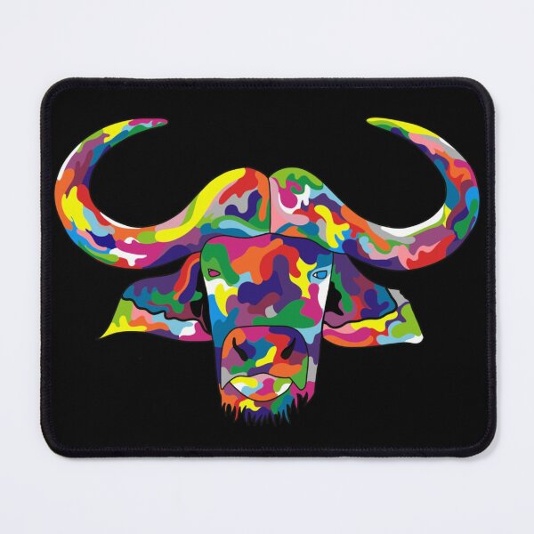 Item preview, Colorful Color Blocked Buffalo designed and sold by SharniArt.