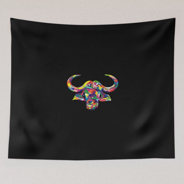 Item preview, Colorful Color Blocked Buffalo designed and sold by SharniArt.