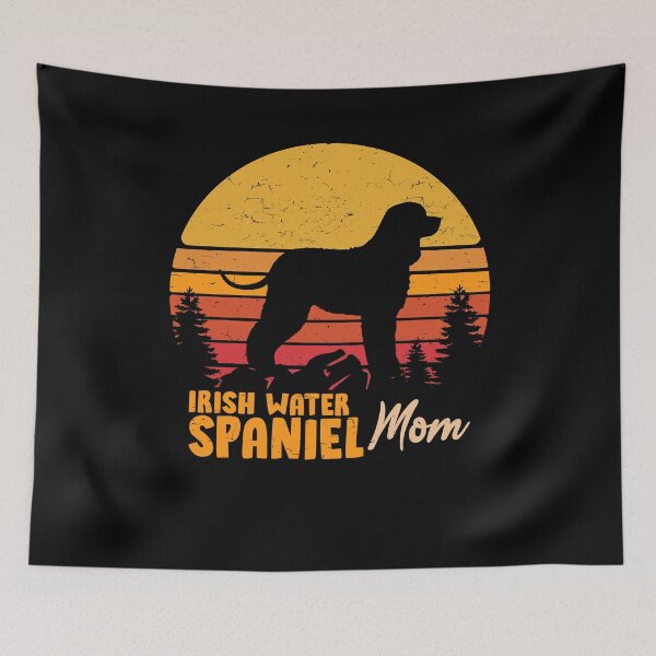 Artikelvorschau, Irish Water Spaniel Dog Vintage Retro entworfen und verkauft von rafaeltto.