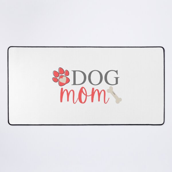 Item preview, Dog Mom - Dog Paw Print, Heart & Dog Bone - Coral & Grey - by Boo-da-chay designed and sold by Boo-da-chay.