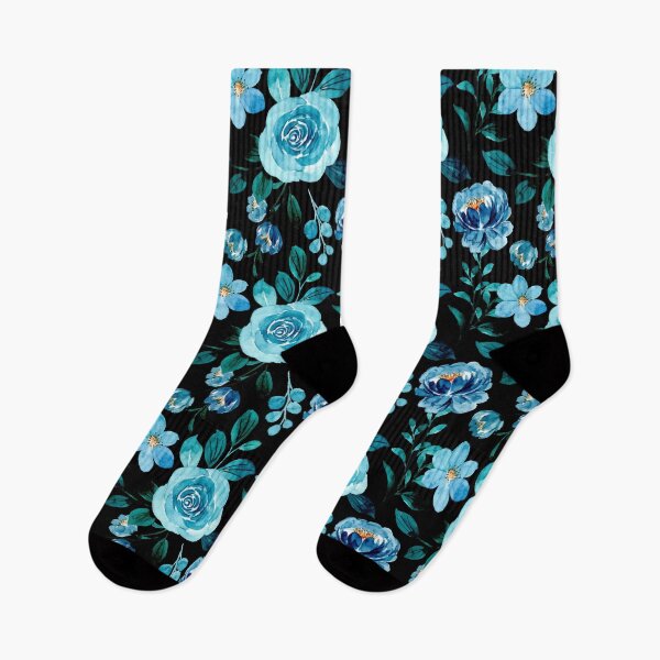 Item preview, blue Boho aesthetic watercolor flowers,  iPhone and Samsung Galaxy case cover designed and sold by RoManSmArt.