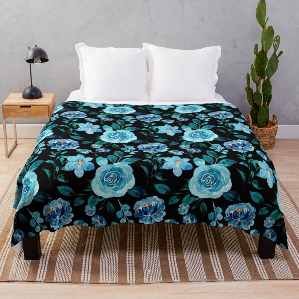 Item preview, blue Boho aesthetic watercolor flowers,  iPhone and Samsung Galaxy case cover designed and sold by RoManSmArt.