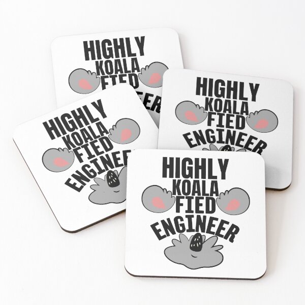 Item preview, Highly Koalafied Engineer - Funny Koala Pun designed and sold by Onewivnacher.