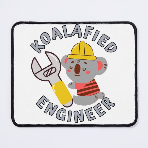 Item preview, Koalafied Engineer - Funny Koala Pun designed and sold by Onewivnacher.