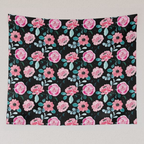 Item preview, peonies, roses aesthetic watercolor flowers, designed and sold by RoManSmArt.