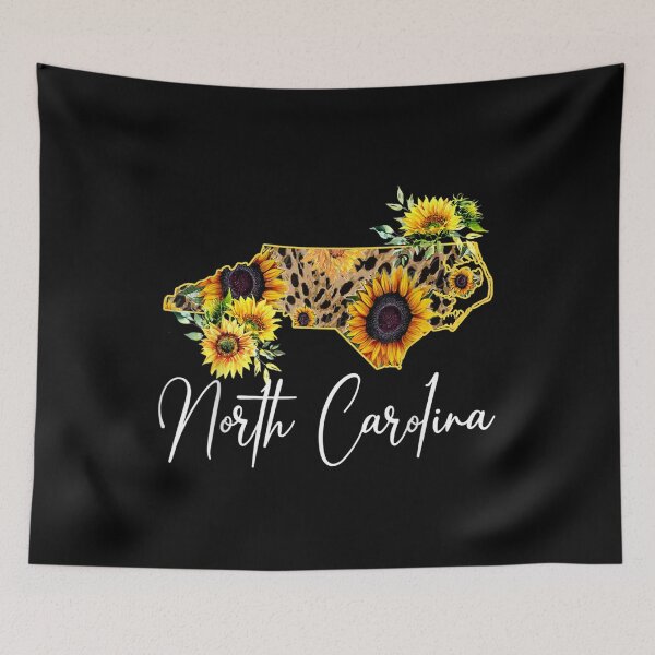 Item preview, North Carolina Sunflower Leopard State Map designed and sold by bessiey23.