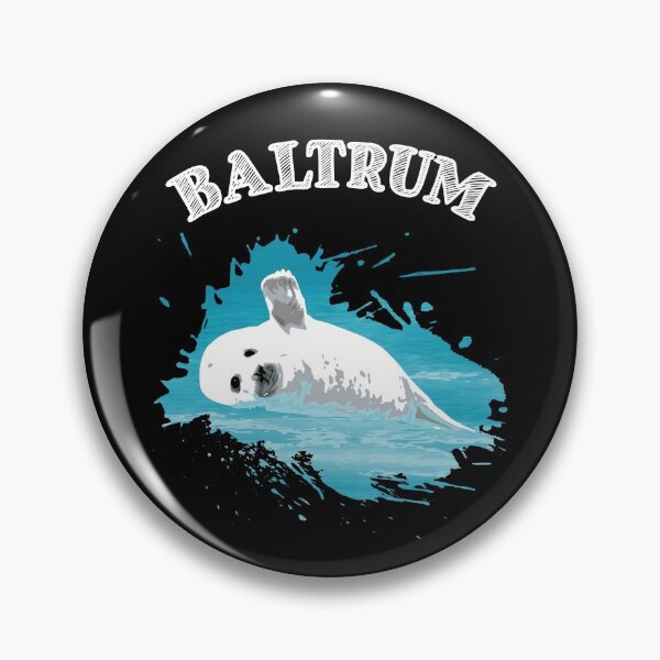 Item preview, Baltrum North Sea island with seal harbor seal in the sea designed and sold by Denis Rösler.