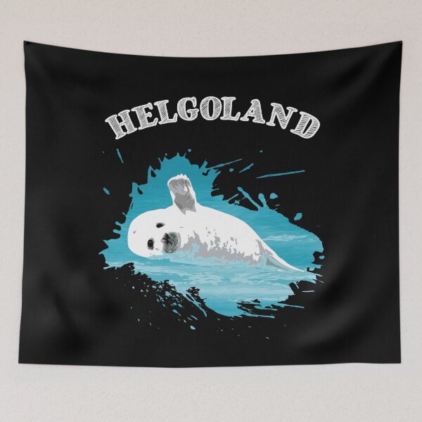 Item preview, Helgoland North Sea island with seal seal in the sea designed and sold by Denis Rösler.